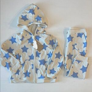 Angel Dear Organic Cotton Star Hoodie Sweatshirt Joggers Set 4T